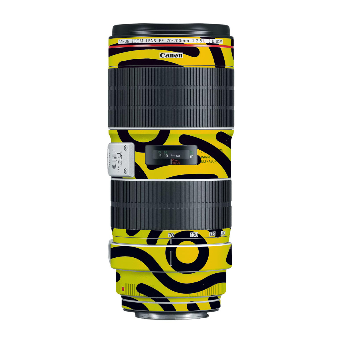 Minimal Yellow Wave Canon EF 70-200mm F/2.8L IS III USM Camera Lens Skin