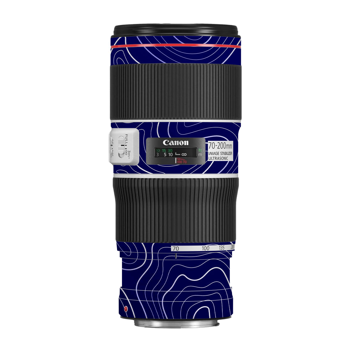 Deep Blue Contour Canon EF 70-200 F/4L IS II USM Camera Lens Skin