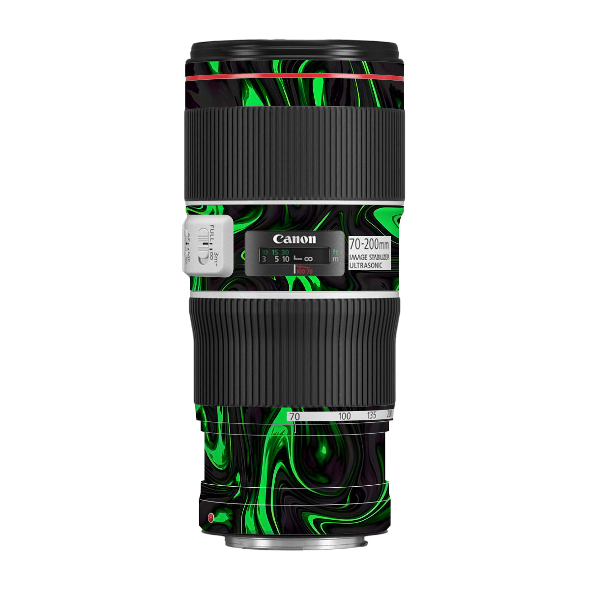 Green Liquid Pattern Canon EF 70-200 F/4L IS II USM Camera Lens Skin