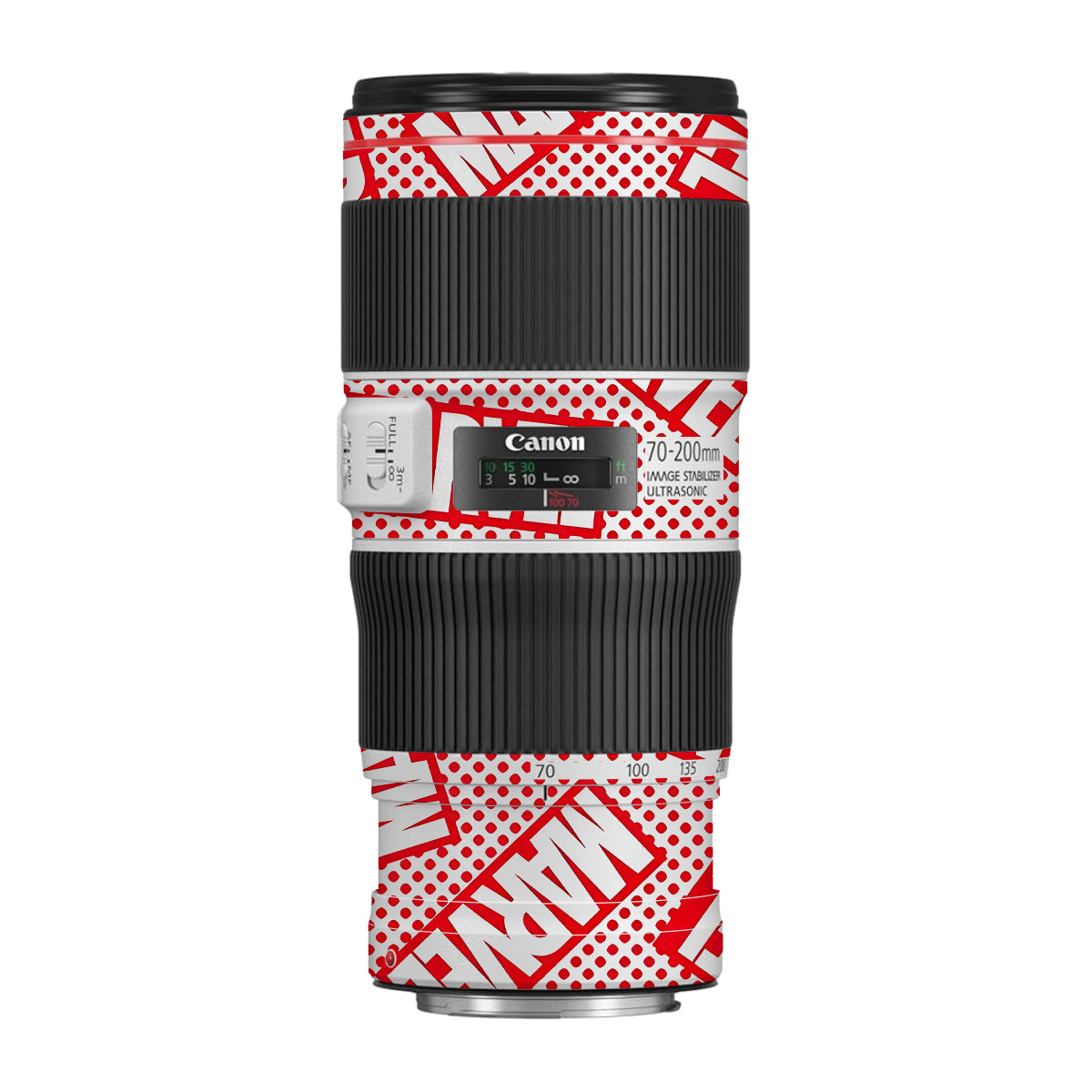 Marvel Comics Canon EF 70-200 F/4L IS II USM Camera Lens Skin