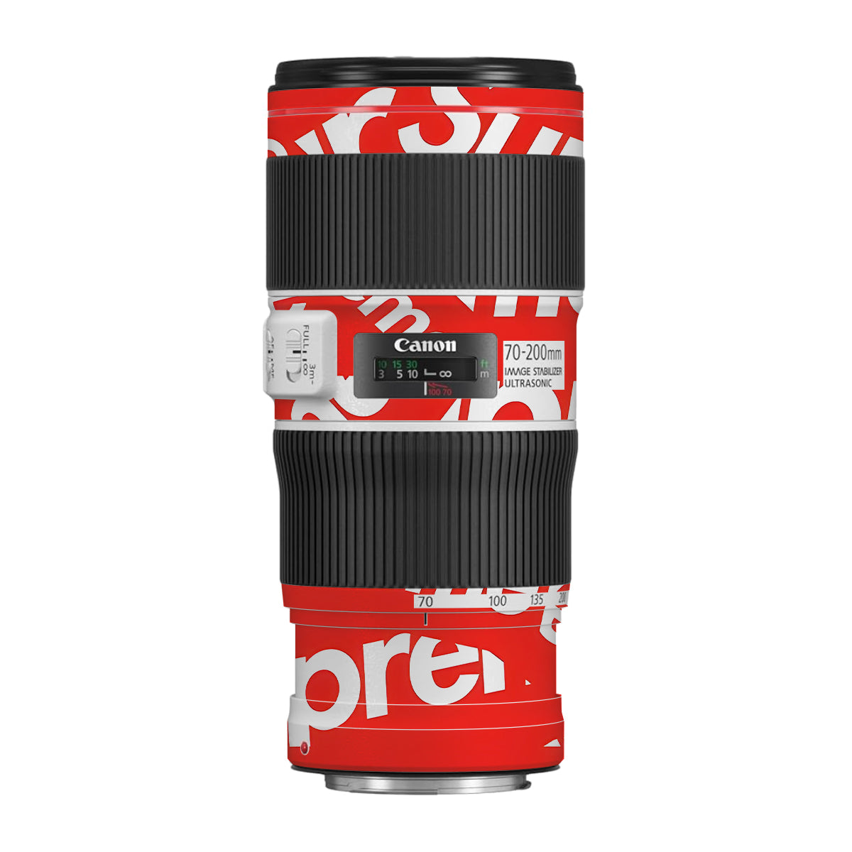 Supreme Red Canon EF 70-200 F/4L IS II USM Camera Lens Skin
