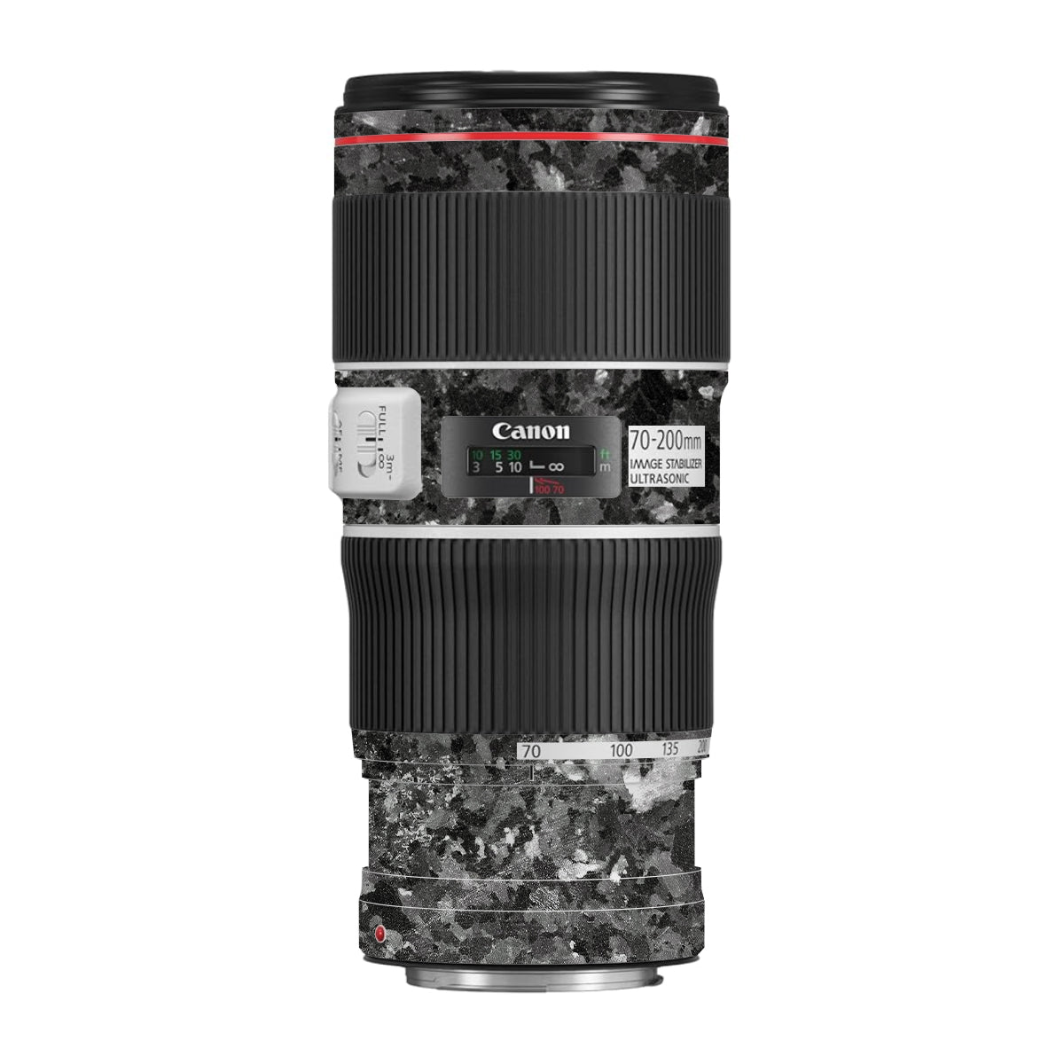 Black Granite Canon EF 70-200 F/4L IS II USM Camera Lens Skin
