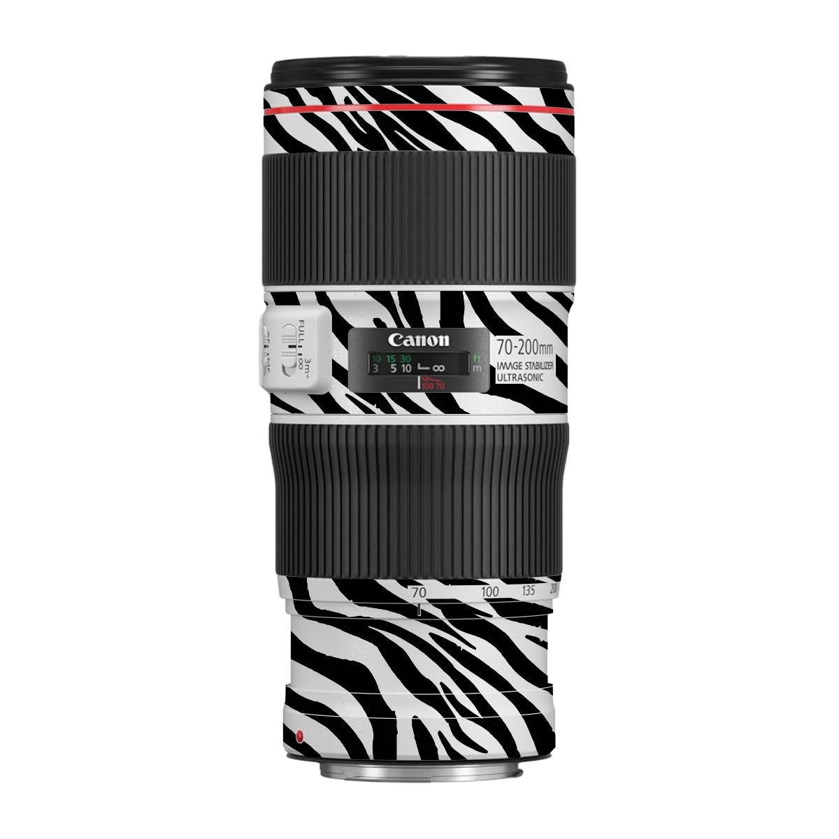 Classic Zebra Stripes Canon EF 70-200 F/4L IS II USM Camera Lens Skin