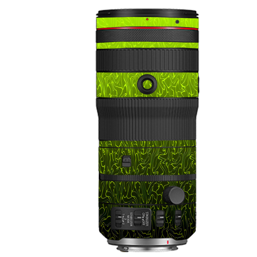 Lime Yellow to Black Gradient Canon RF 70–200mm f/2.8 L IS USM Camera Lens Skin