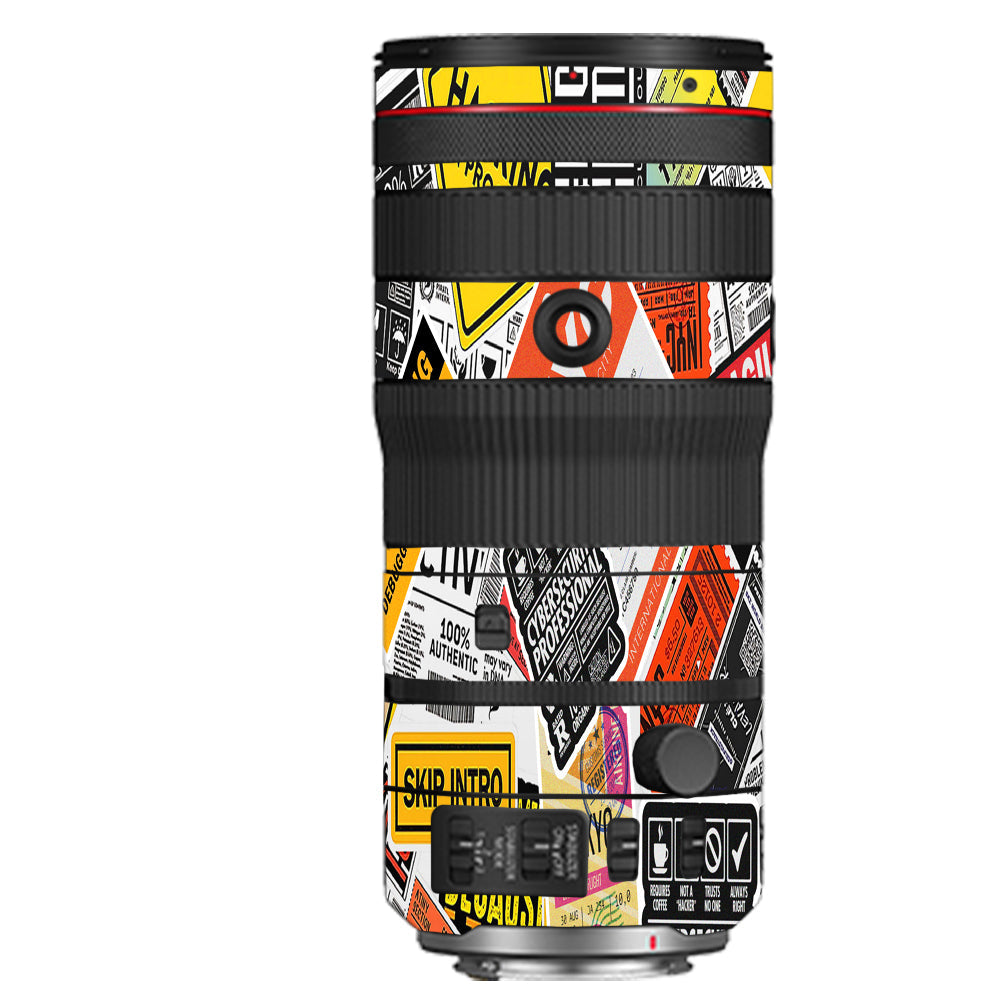 Tech Aesthetic Sticker Collage Canon RF 70–200mm f/2.8 L IS USM Camera Lens Skin