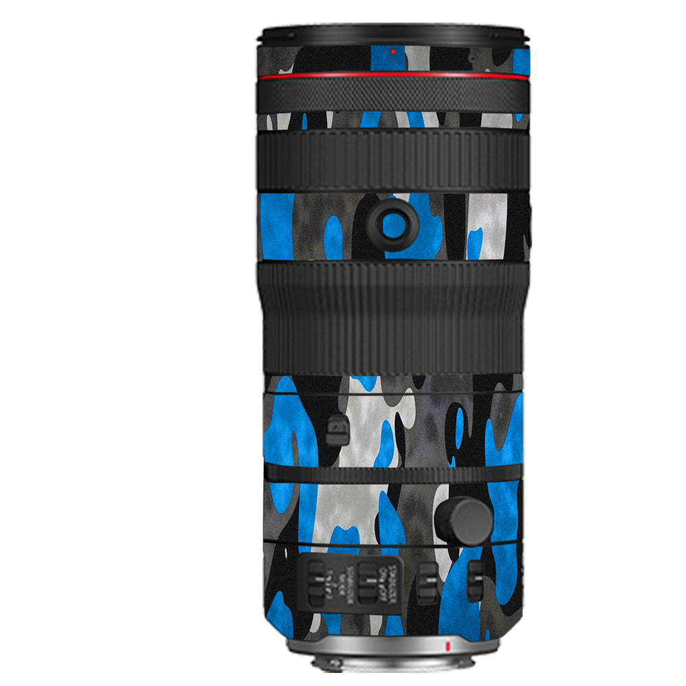 Blue Grey Camo Canon RF 70–200mm f/2.8 L IS USM Camera Lens Skin