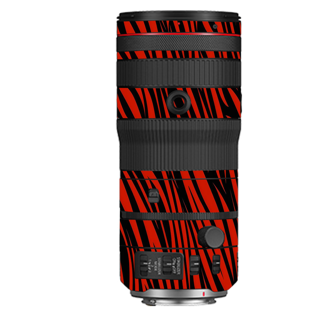 Red and Black Stripes Canon RF 70–200mm f/2.8 L IS USM Camera Lens Skin