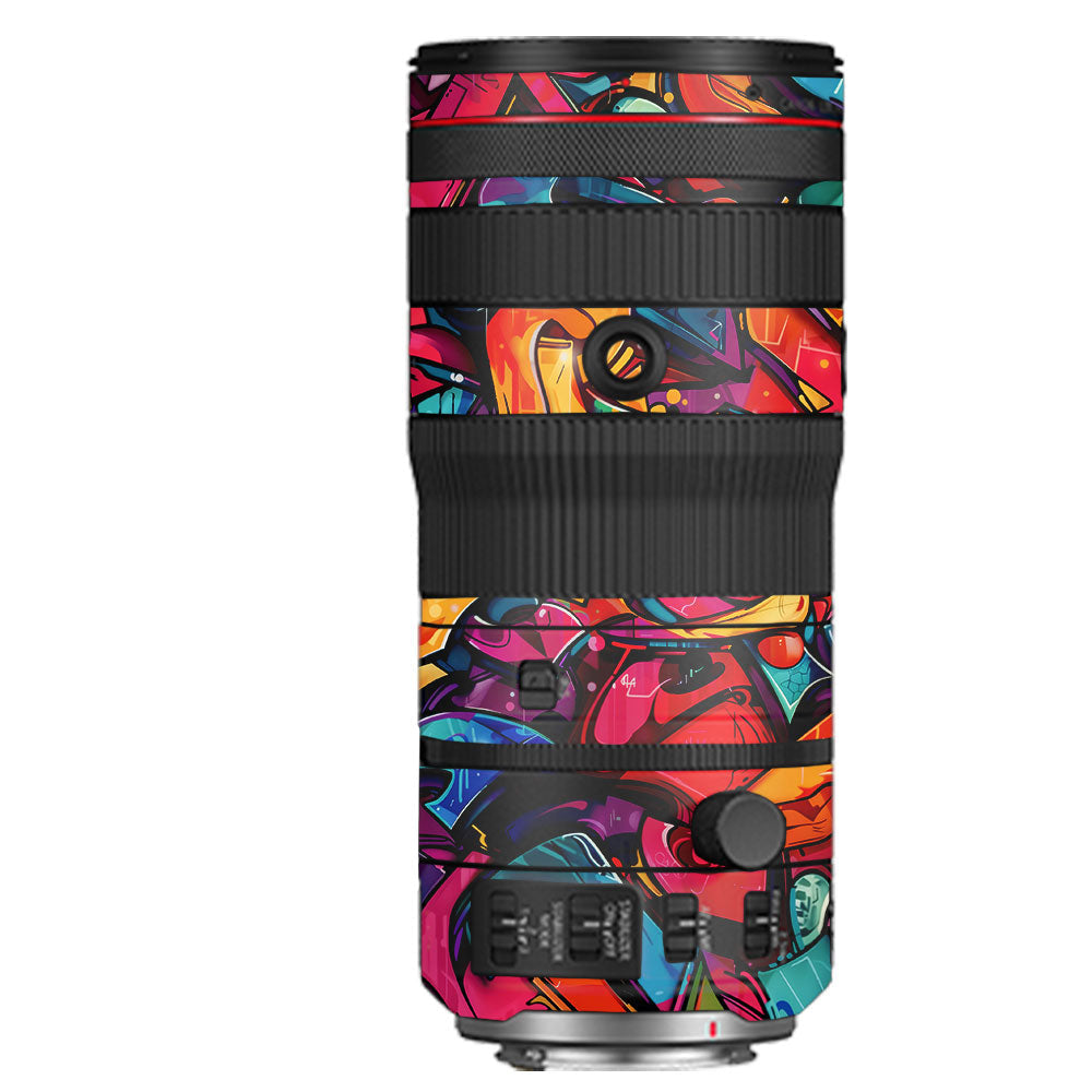 Urban Graffiti Explosion Canon RF 70–200mm f/2.8 L IS USM Camera Lens Skin