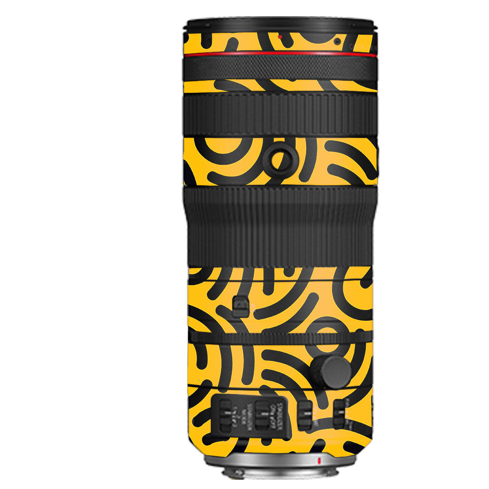 Minimal Yellow Wave Canon RF 70–200mm f/2.8 L IS USM Camera Lens Skin