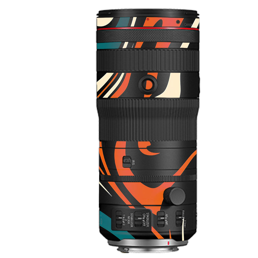 Mid-Century Abstract Swirl Canon RF 70–200mm f/2.8 L IS USM Camera Lens Skin