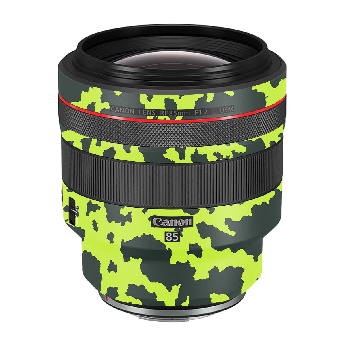 Neon Green Splatter Canon RF 85mm F/1.2L USM Camera Lens Skin