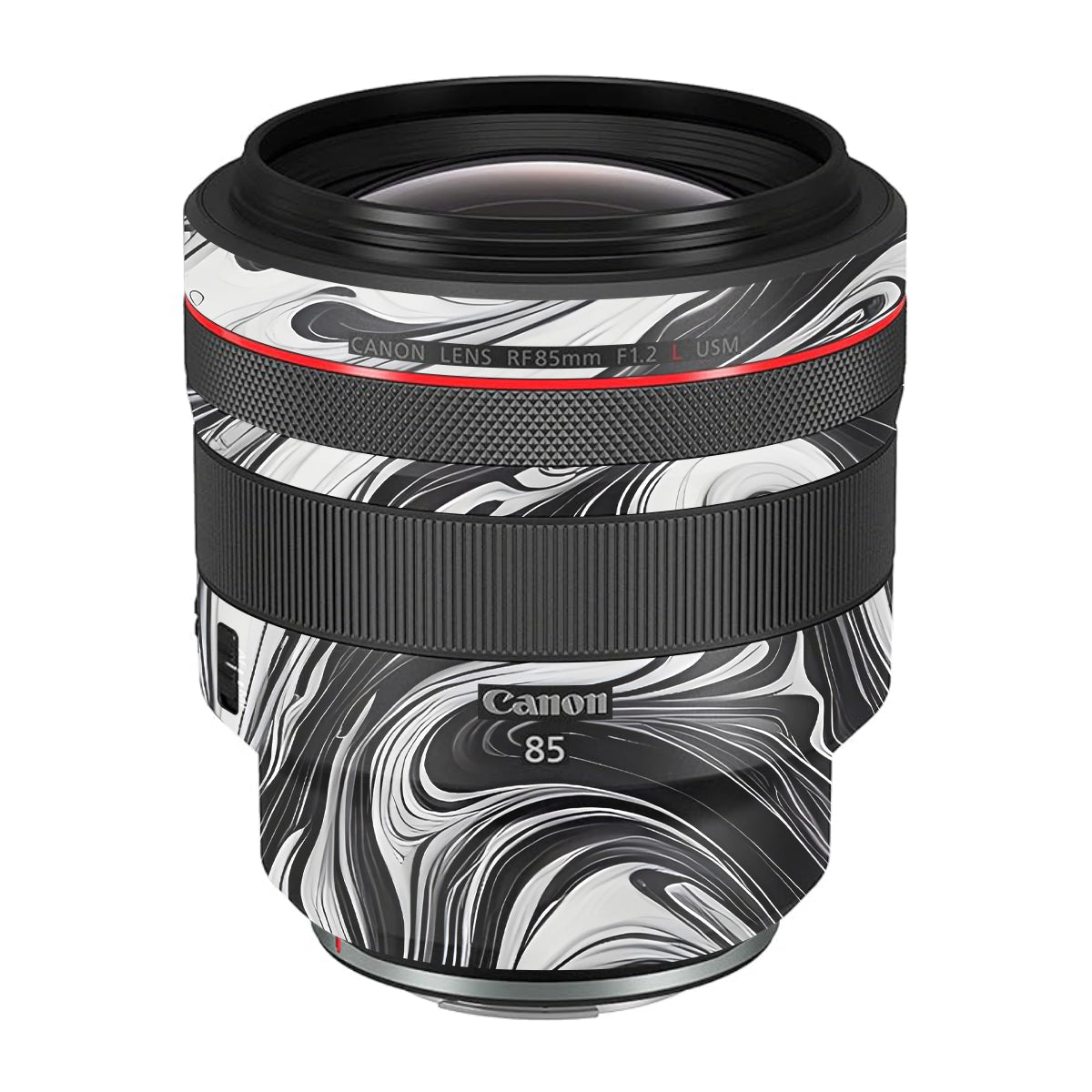 Black and White Marble Canon RF 85mm F/1.2L USM Camera Lens Skin