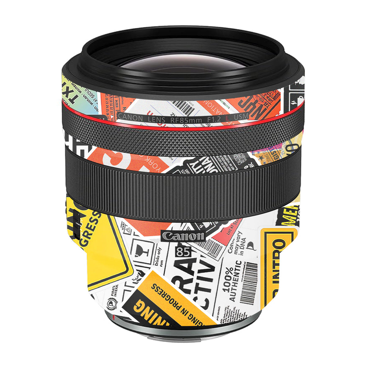 Tech Aesthetic Sticker Collage Canon RF 85mm F/1.2L USM Camera Lens Skin