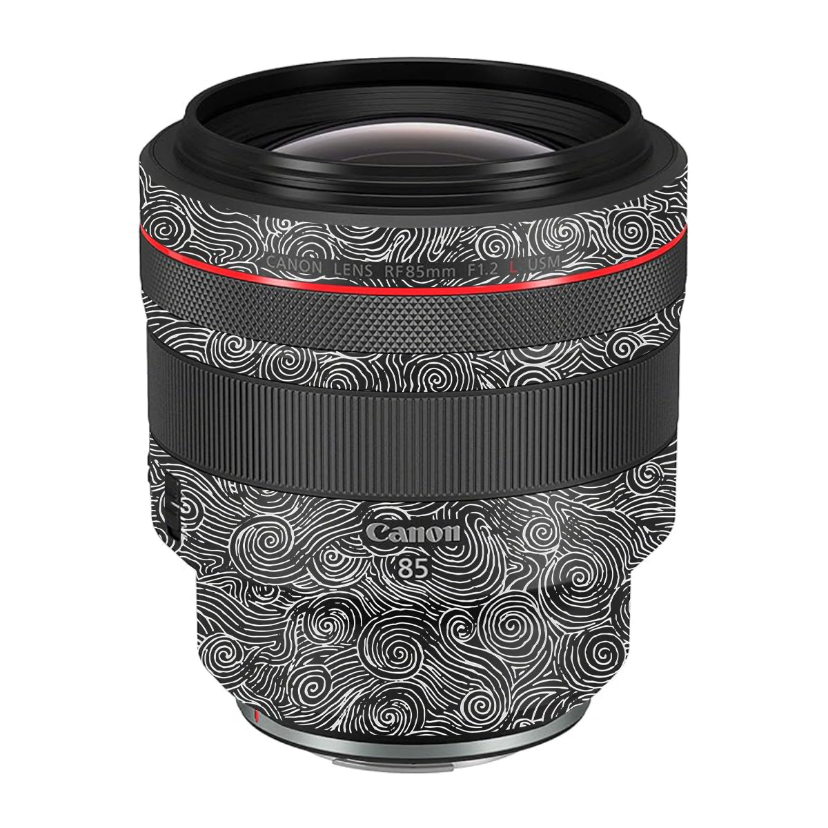 White Spirals Canon RF 85mm F/1.2L USM Camera Lens Skin