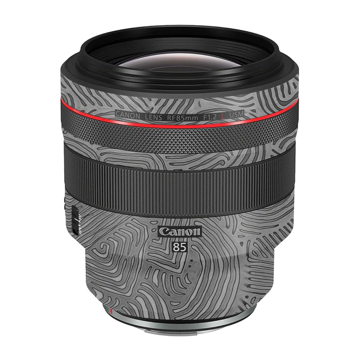 Monochrome Line Maze Canon RF 85mm F/1.2L USM Camera Lens Skin