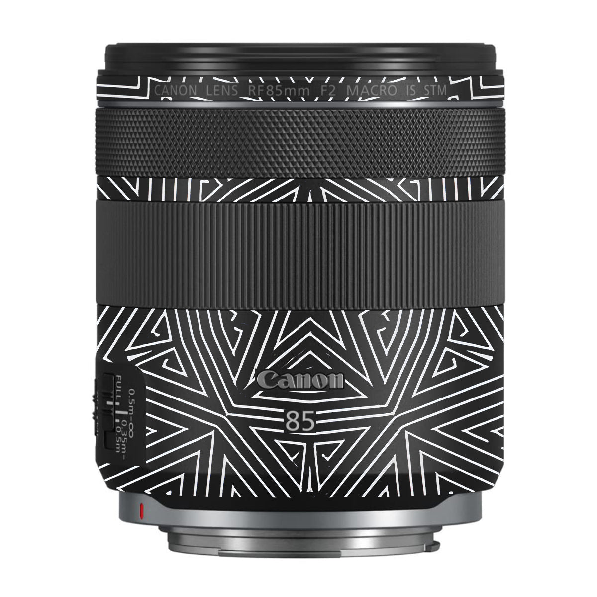 Geometric Pattern Canon RF 85mm F/2 Macro IS STM Camera Lens Skin