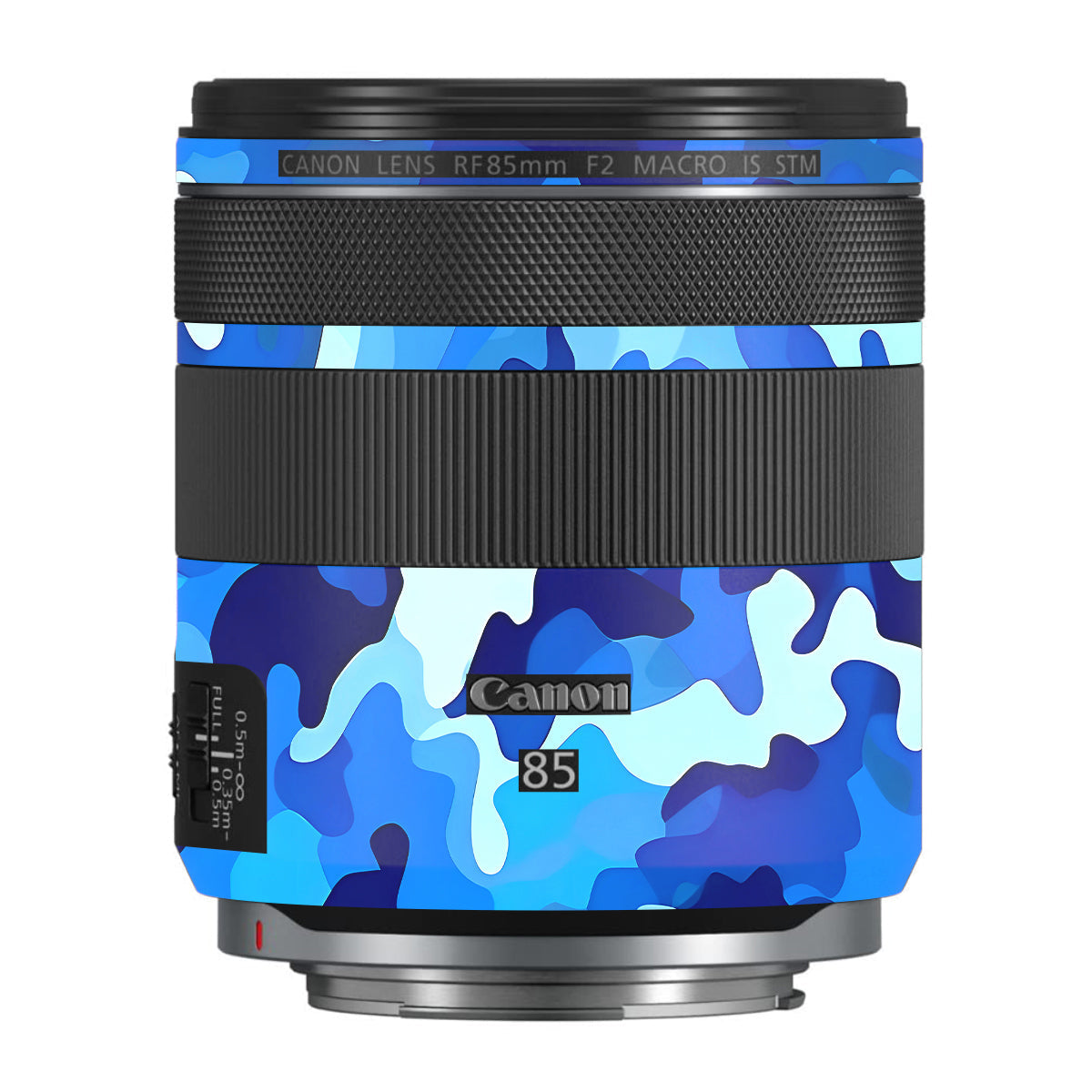 Arctic Blue Camo Pattern Canon RF 85mm F/2 Macro IS STM Camera Lens Skin