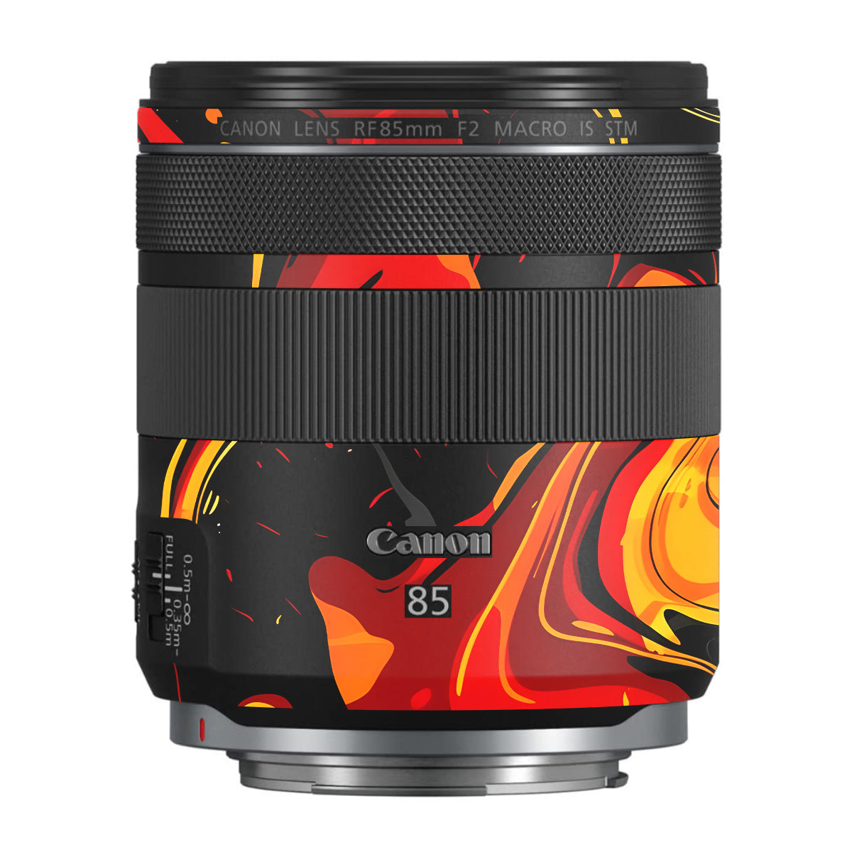 Lava Burst Canon RF 85mm F/2 Macro IS STM Camera Lens Skin