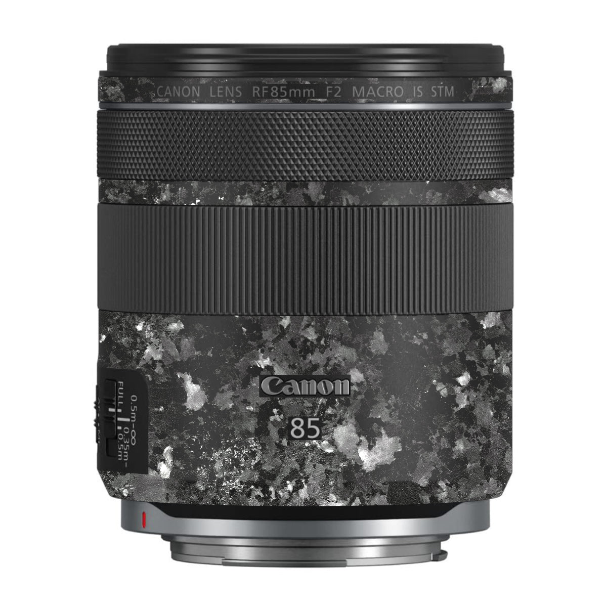 Black Granite Canon RF 85mm F/2 Macro IS STM Camera Lens Skin