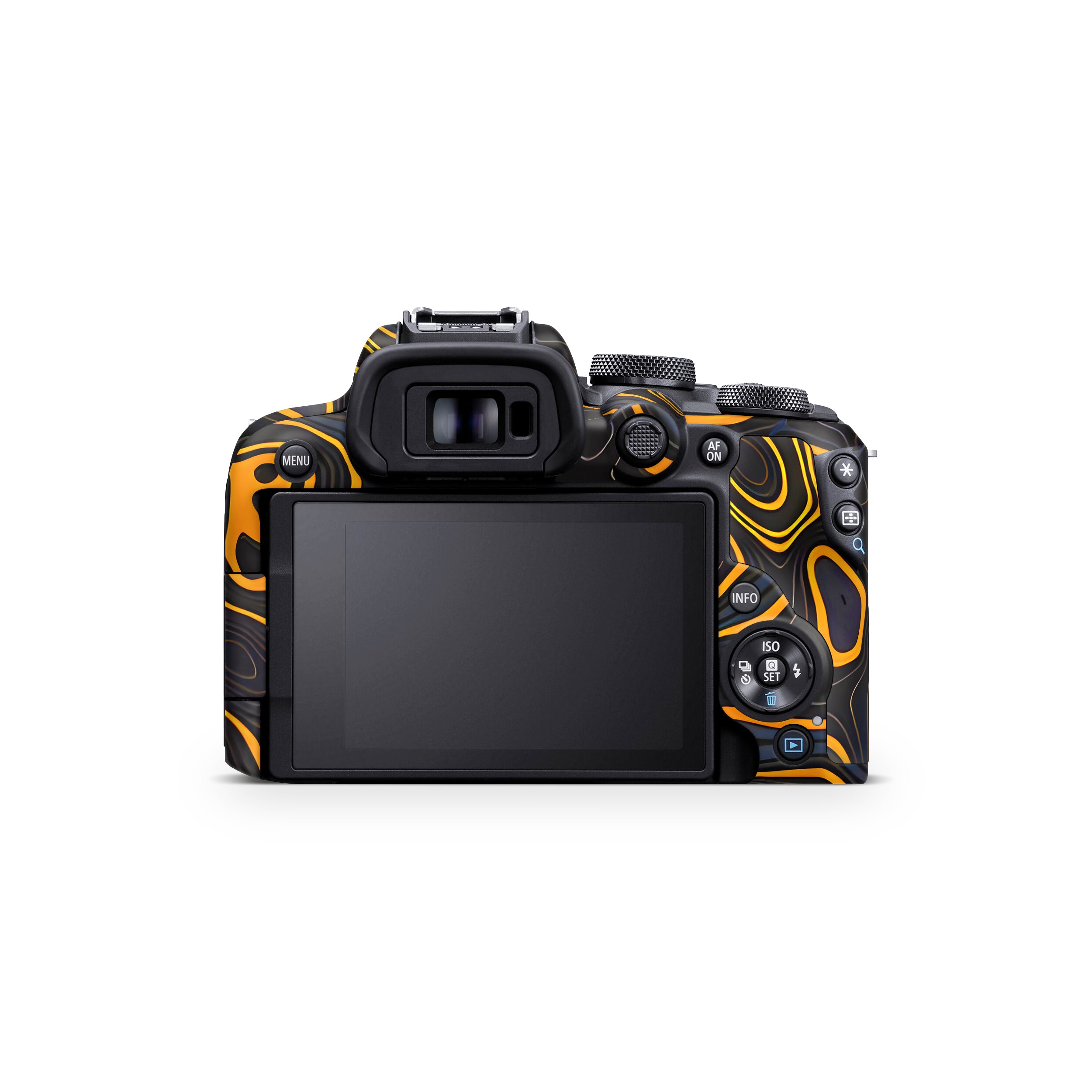 Amber Topographic Waves Canon EOS R10 Camera Skin