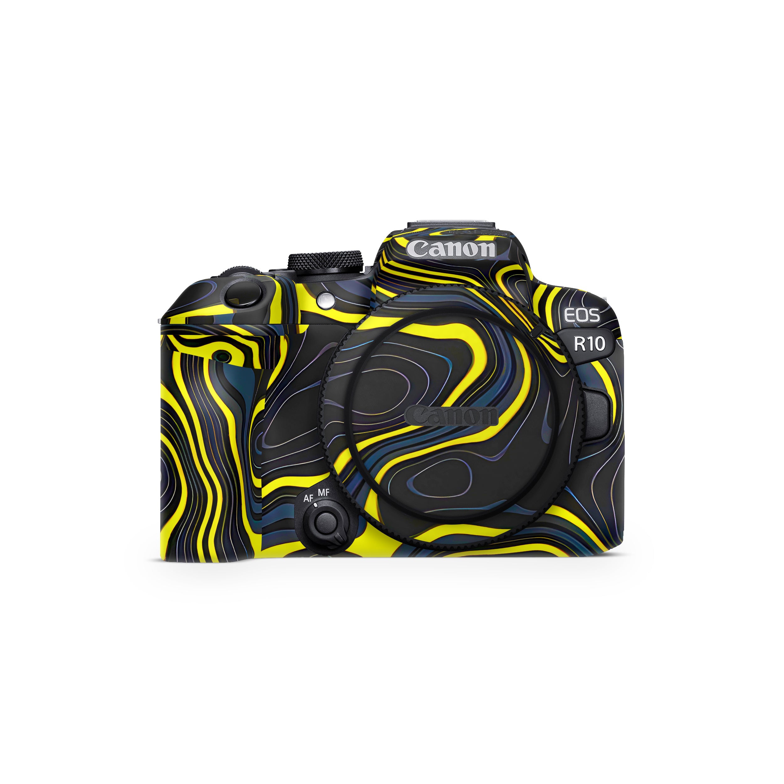 Neon Lava Contours Canon EOS R10 Camera Skin