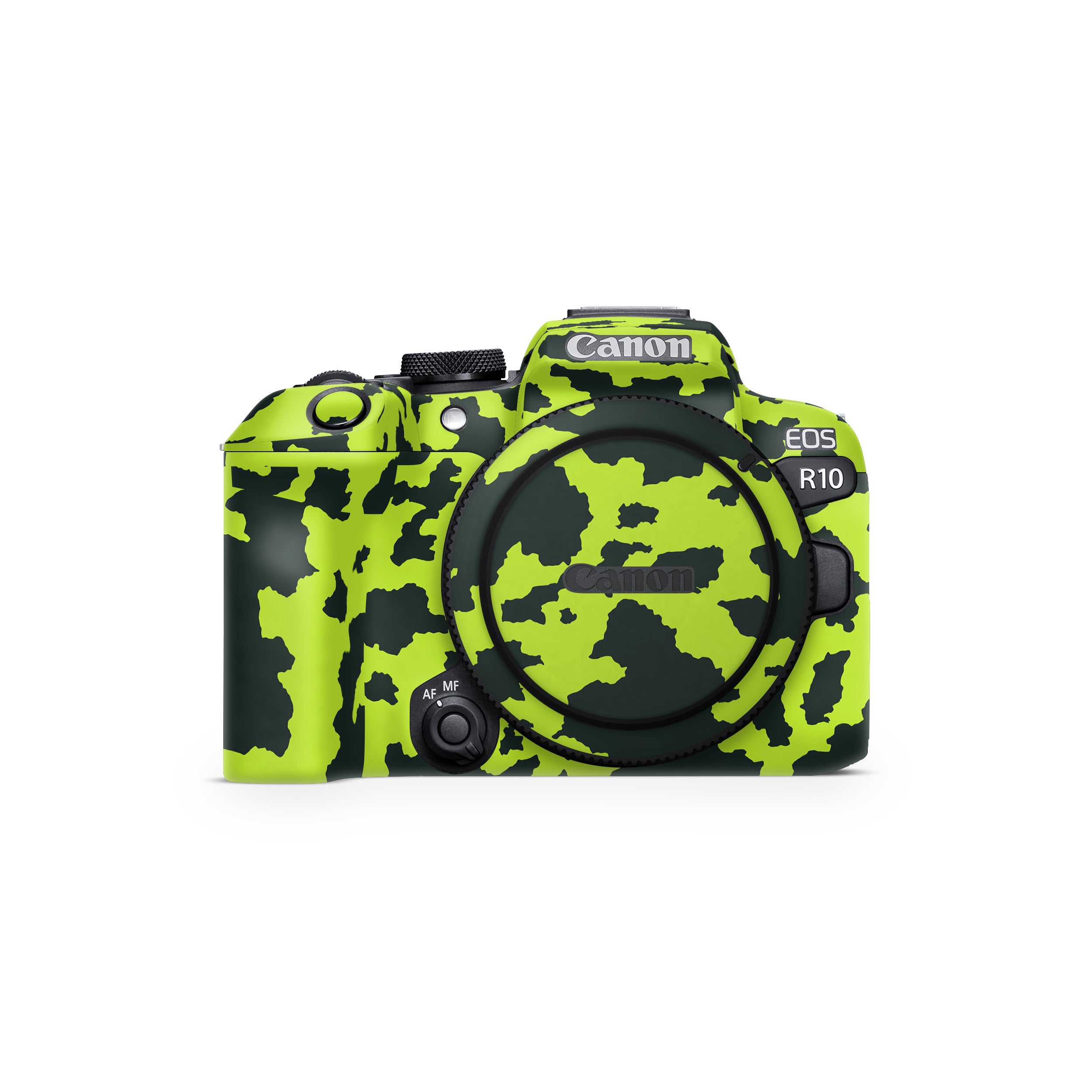 Neon Green Splatter Canon EOS R10 Camera Skin