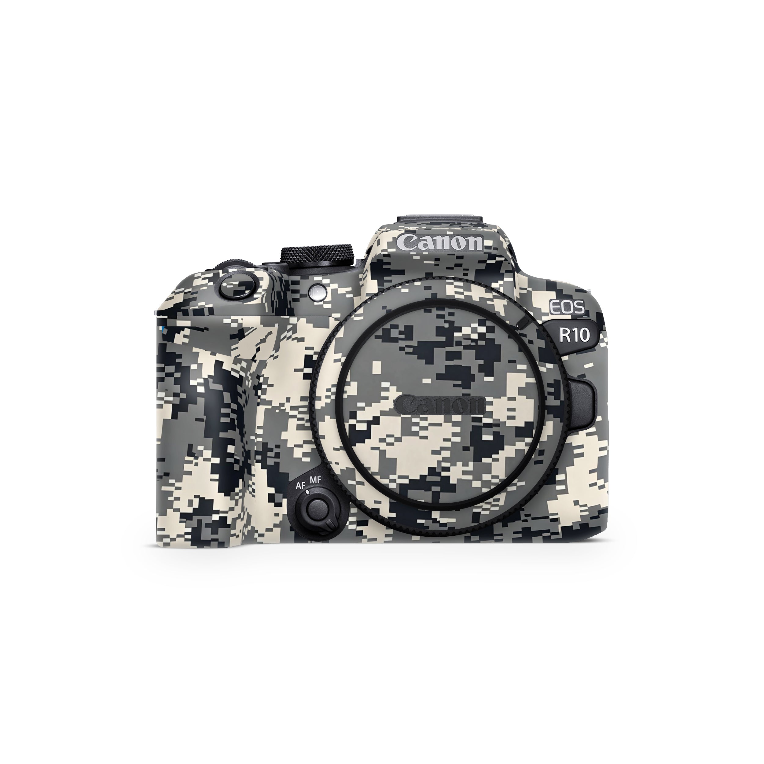 Grey Black Pixel Canon EOS R10 Camera Skin