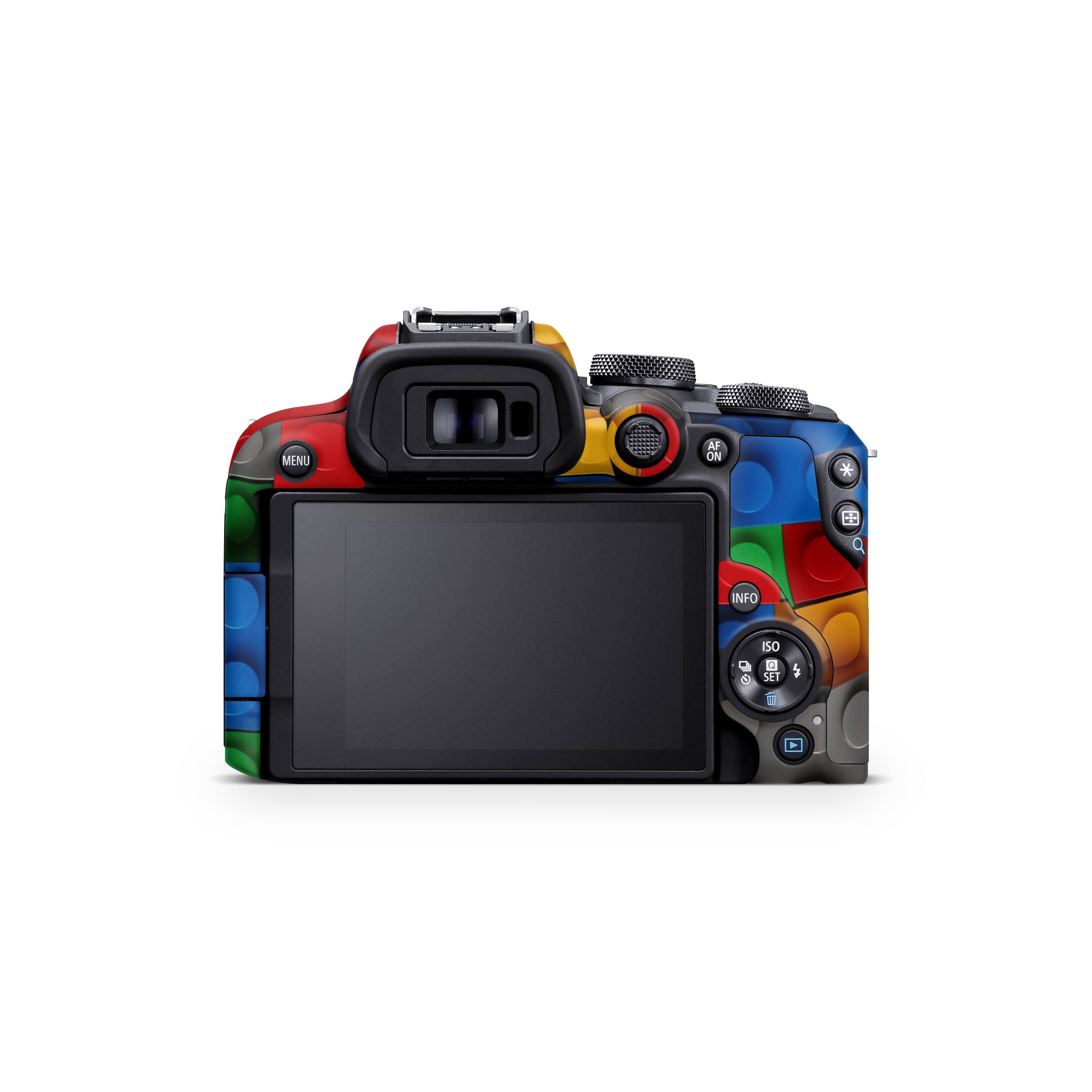 Colorful LEGO Brick Wall Pattern Canon EOS R10 Camera Skin