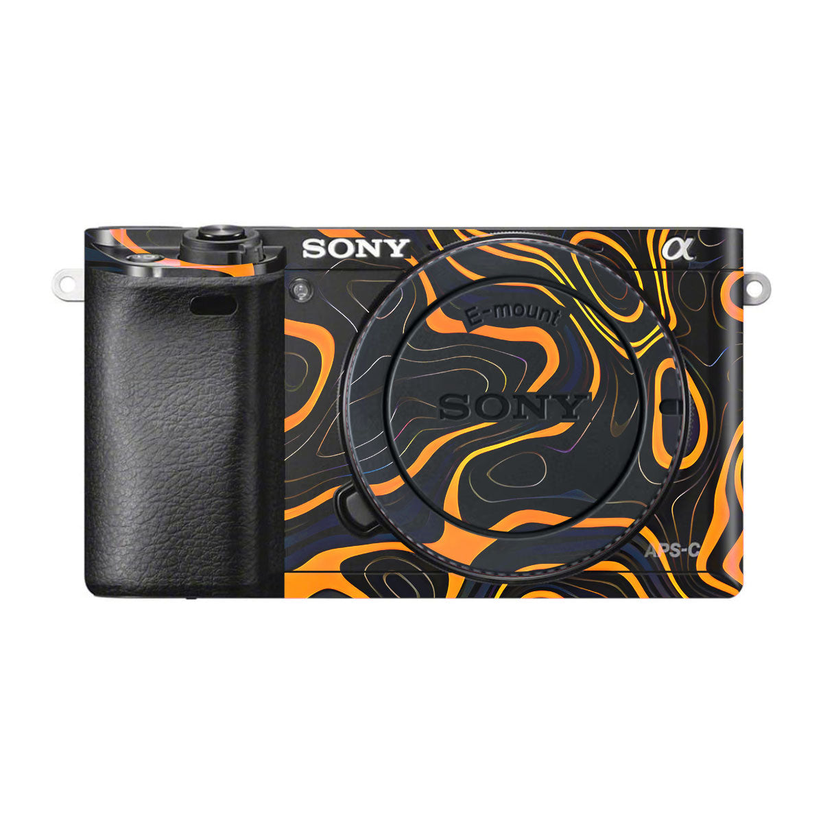 Amber Topographic Waves Sony A6000 Camera Skins
