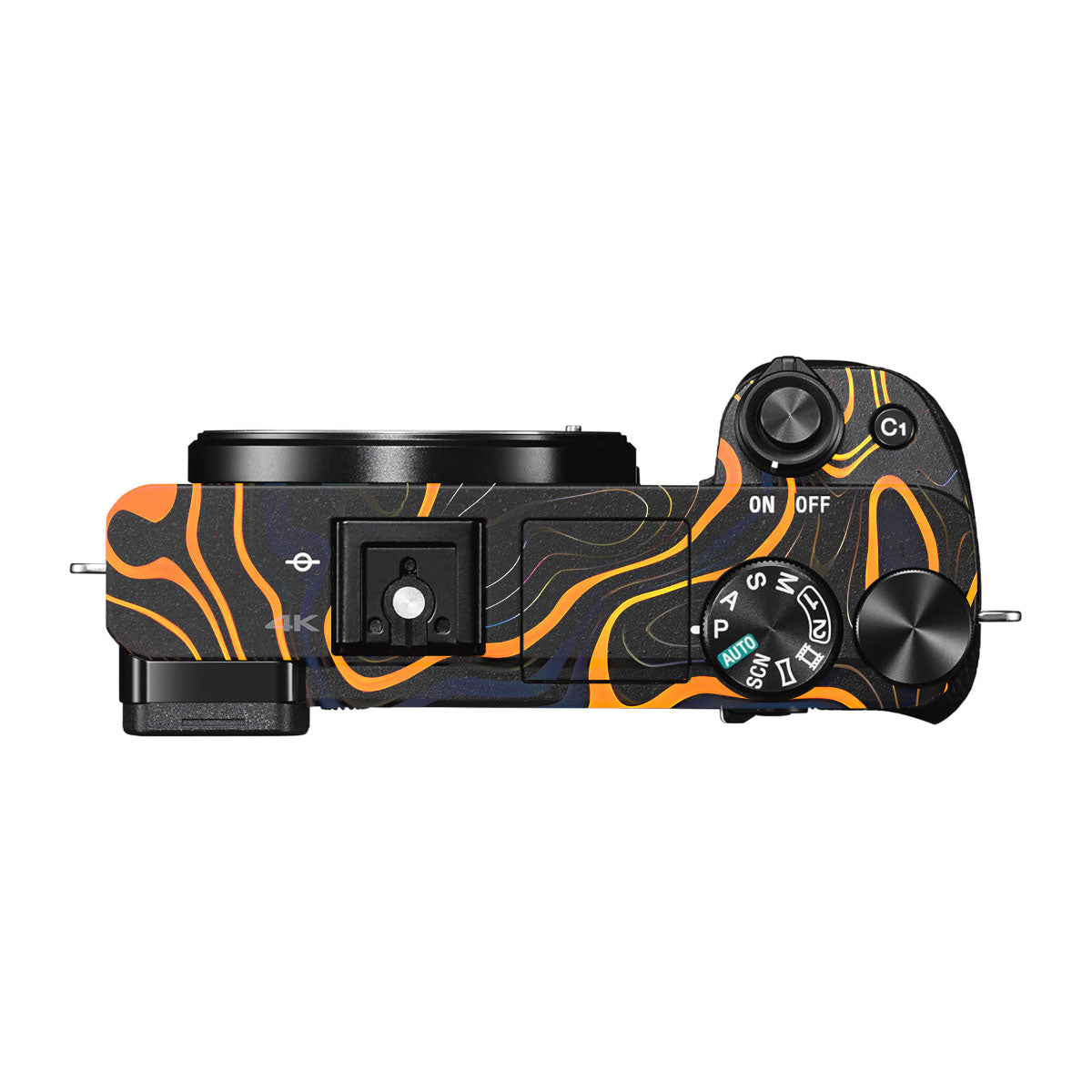 Amber Topographic Waves Sony A6000 Camera Skins