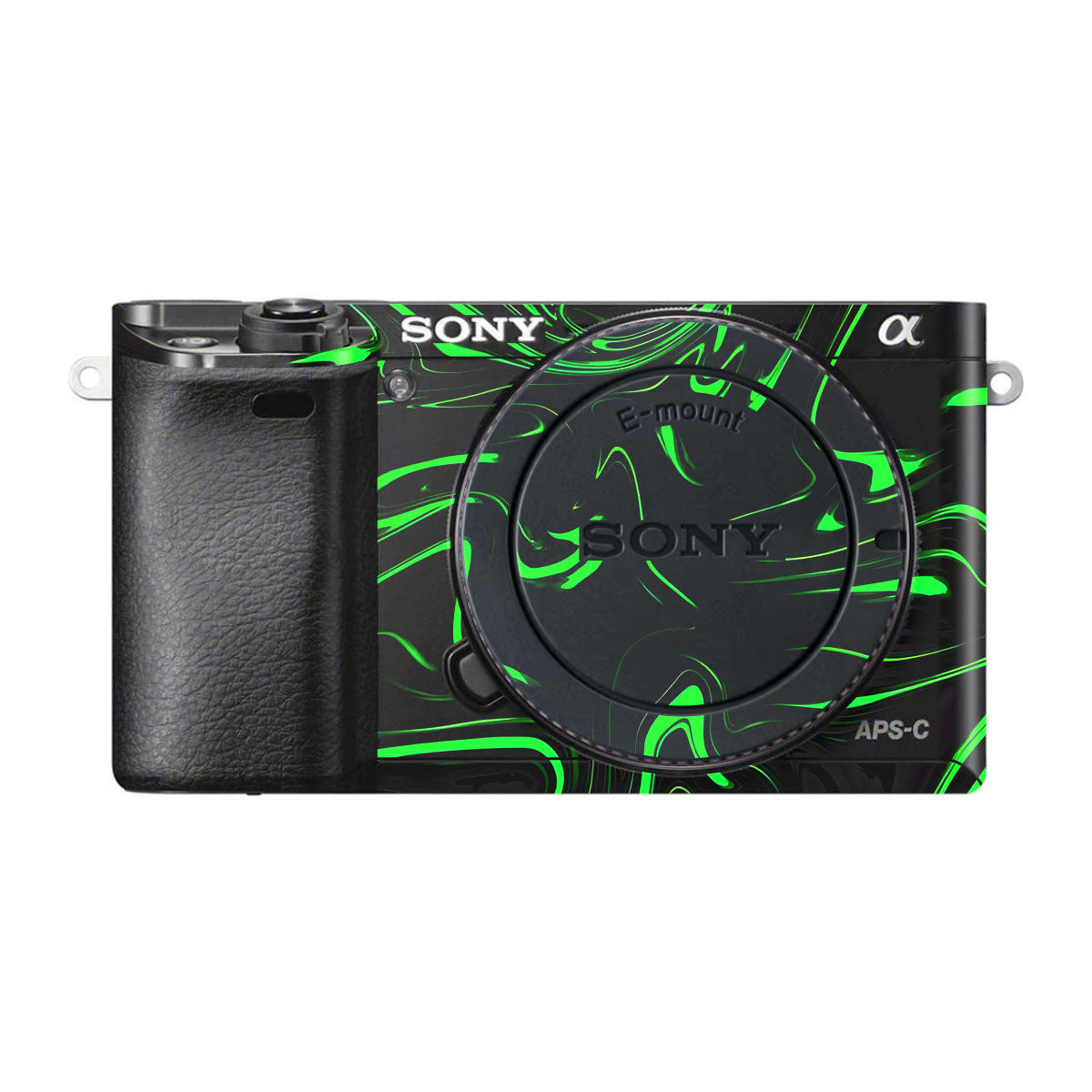 Green Liquid Pattern Sony A6000 Camera Skins