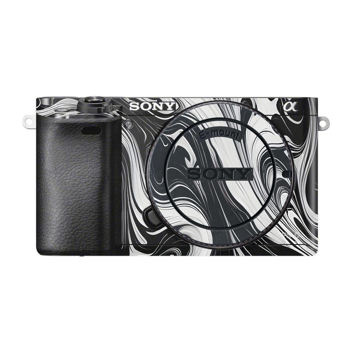 Black and White Marble Sony A6000 Camera Skins