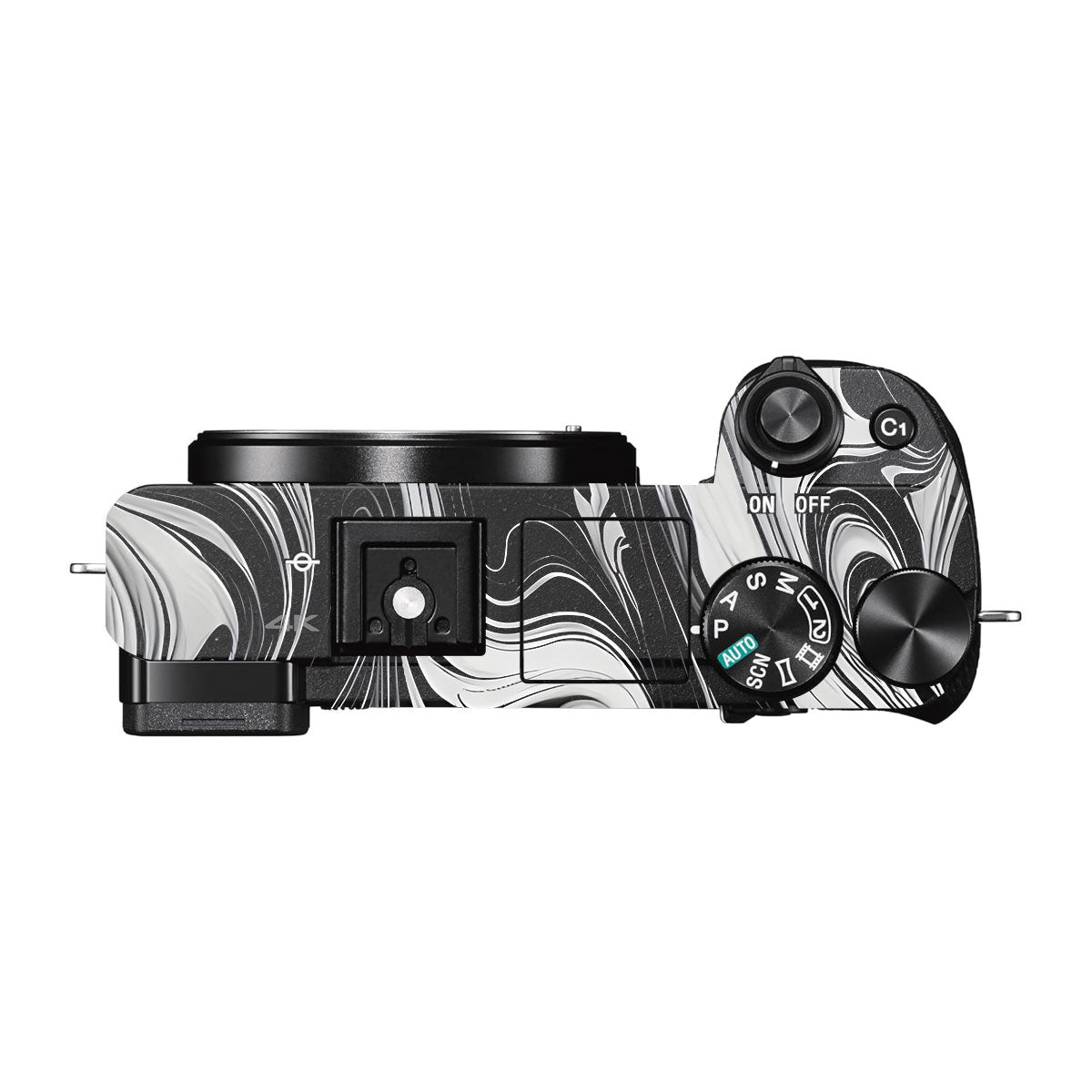 Black and White Marble Sony A6000 Camera Skins