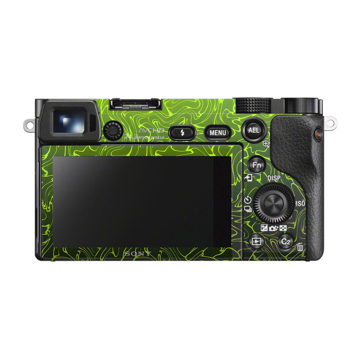 Lime Yellow to Black Gradient Sony A6000 Camera Skins