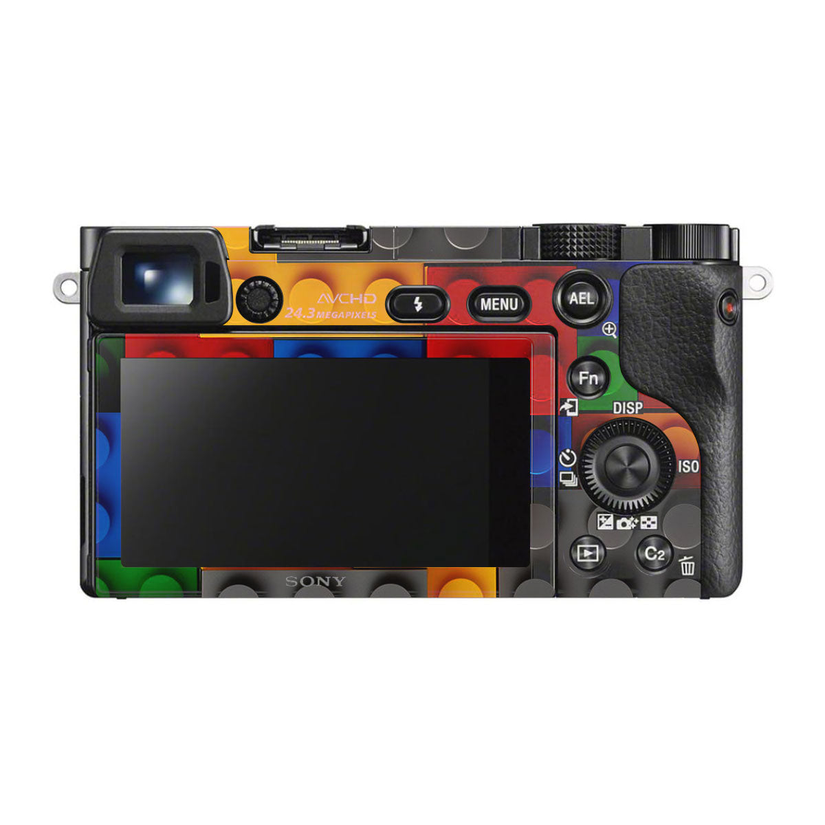 Colorful LEGO Brick Wall Pattern Sony A6000 Camera Skins