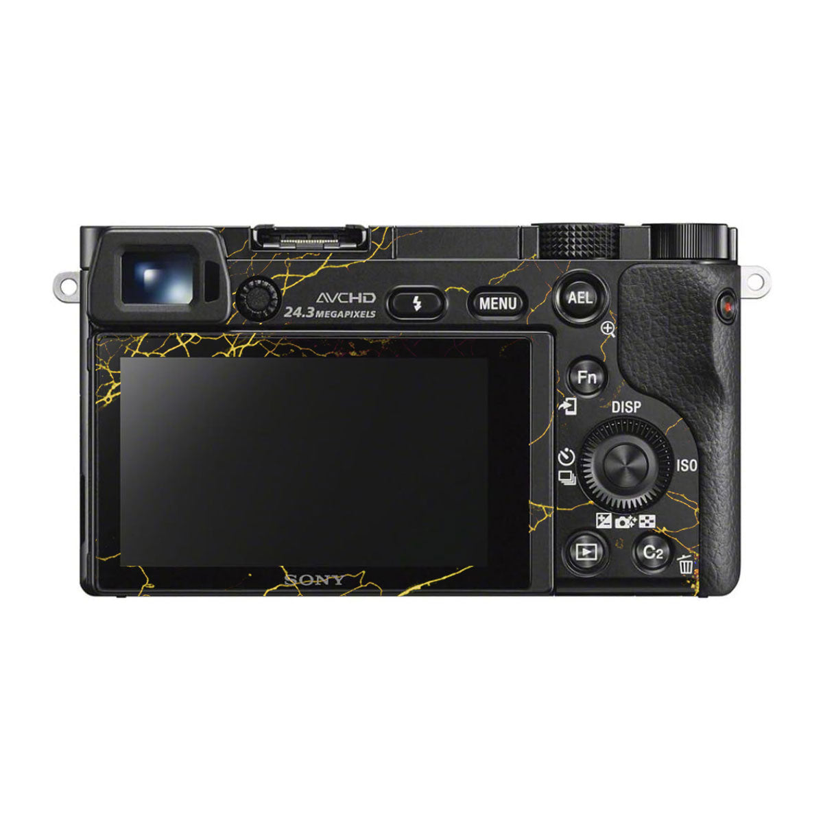 Electric Gold Veins Sony A6000 Camera Skins