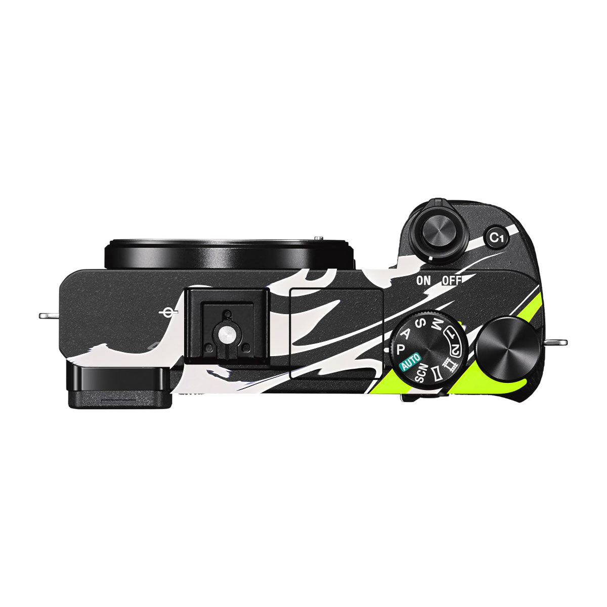 Neon Green and Black Pattern Sony A6300 Camera Skins