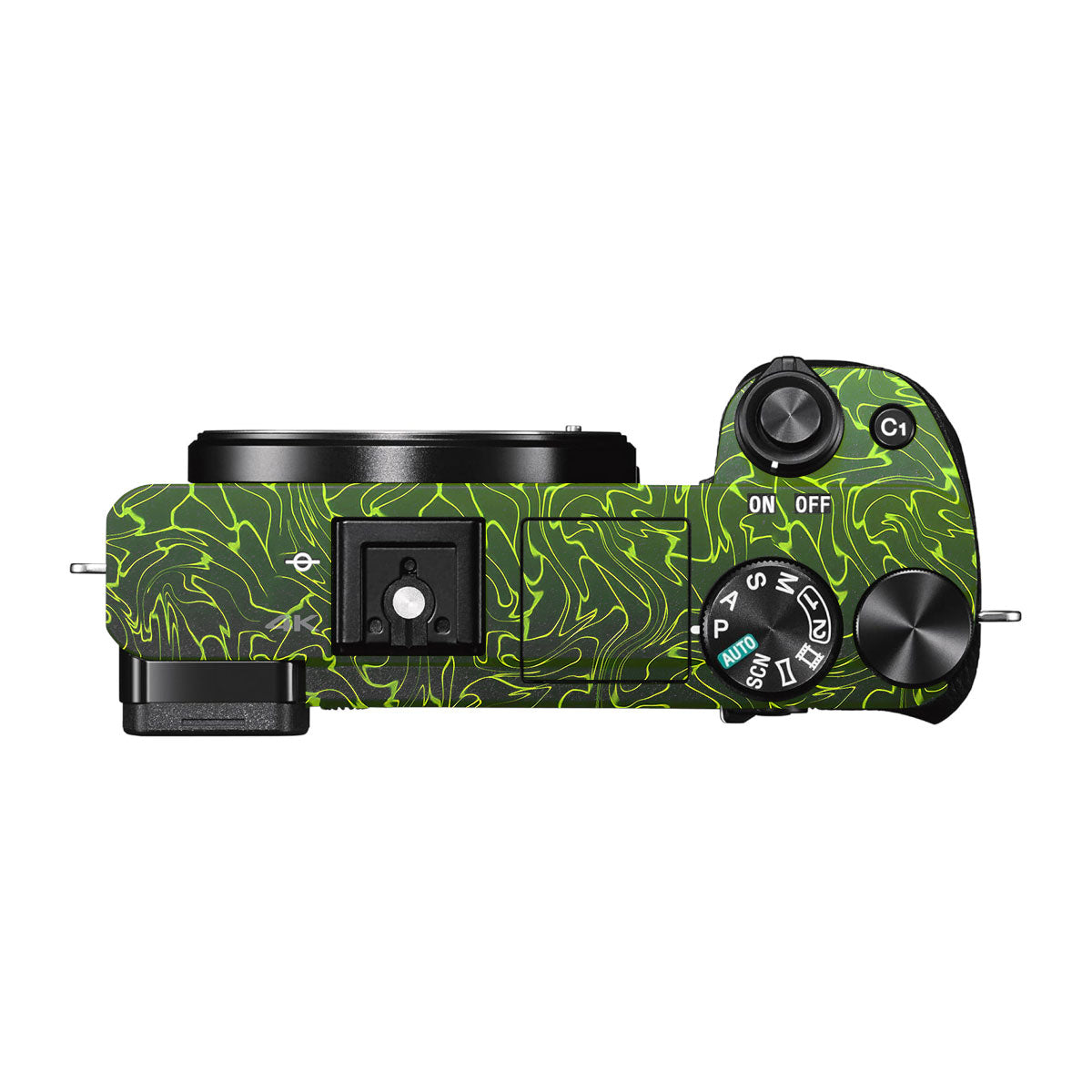 Lime Yellow to Black Gradient Sony A6300 Camera Skins