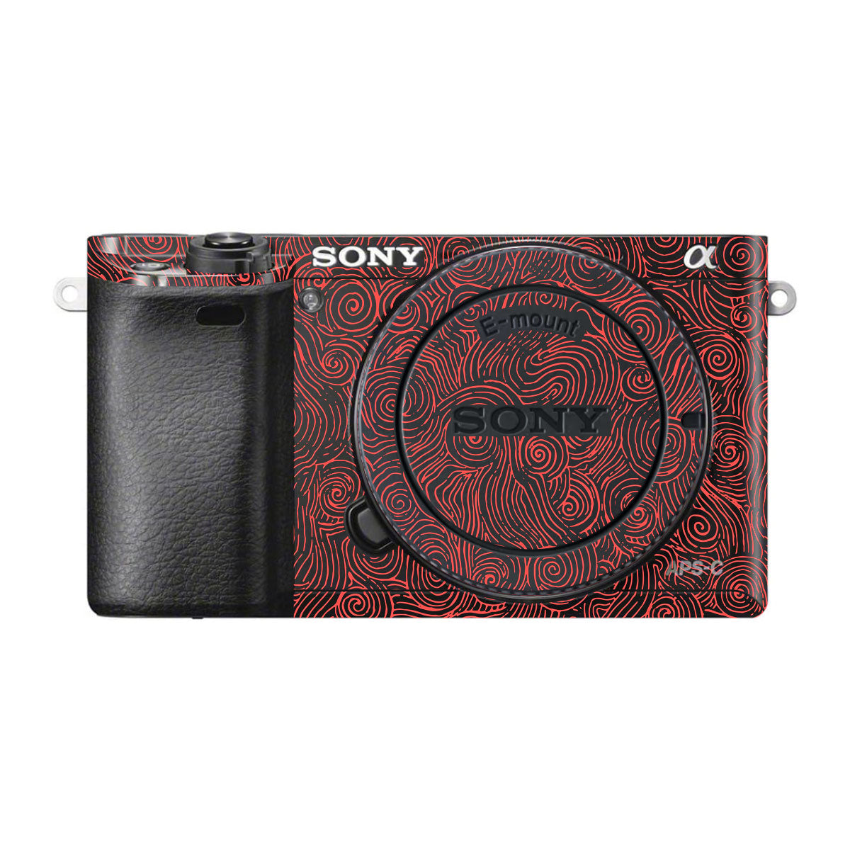 Red Spirals Sony A6300 Camera Skins