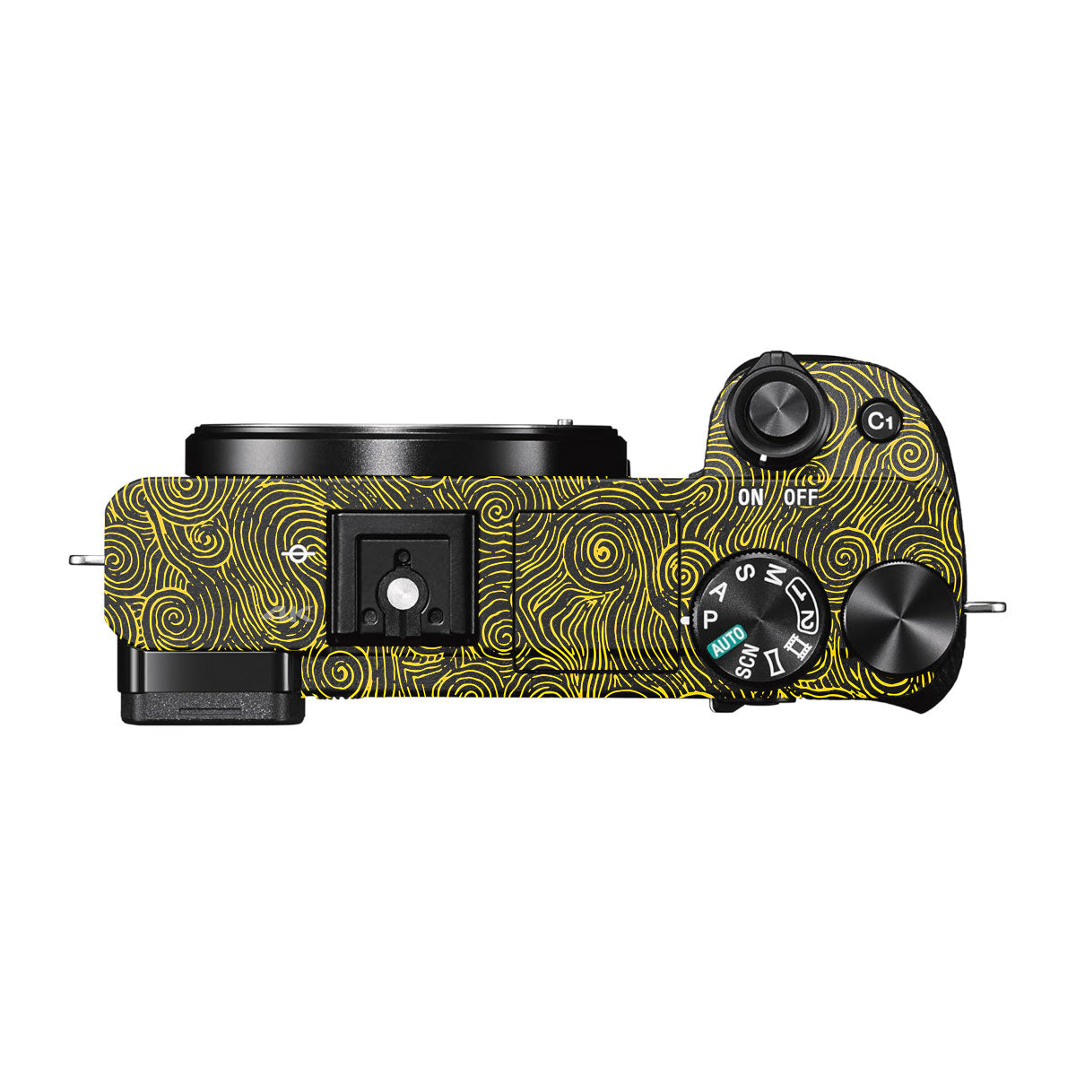 Yellow Spirals Sony A6300 Camera Skins