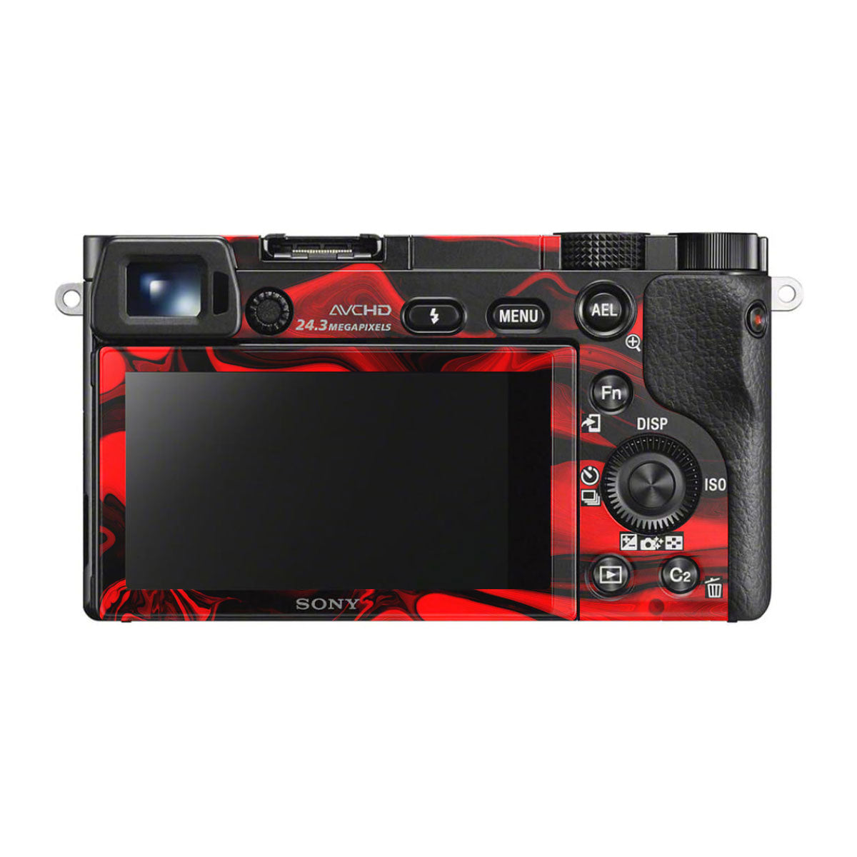 Red Lava Flow Sony A6300 Camera Skins