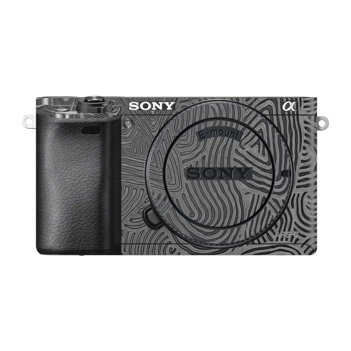 Monochrome Line Maze Sony A6300 Camera Skins