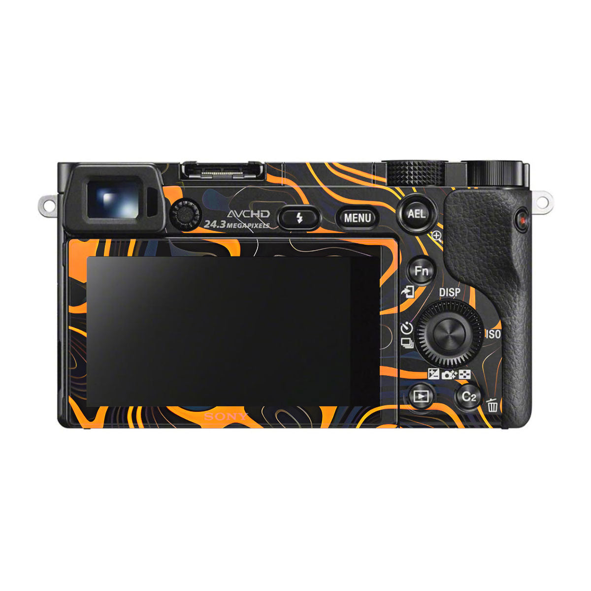 Amber Topographic Waves Sony A6500 Camera Skins