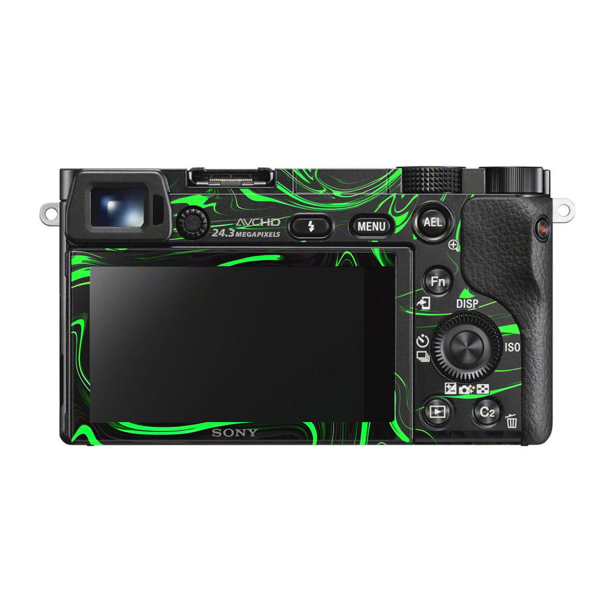 Green Liquid Pattern Sony A6500 Camera Skins