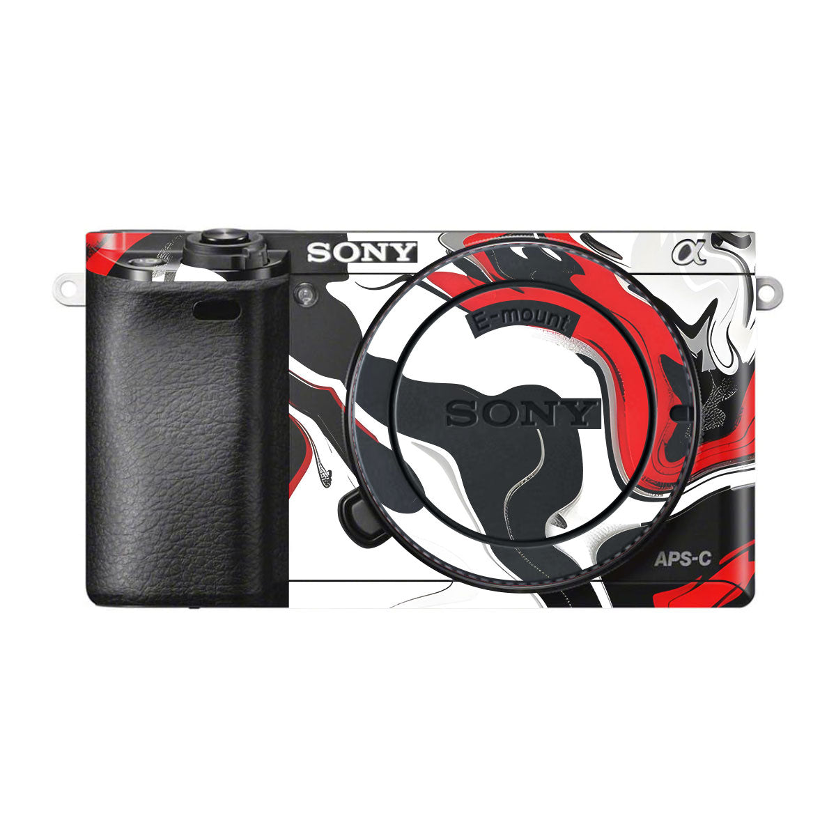 Scarlet and White Motion Sony A6500 Camera Skins