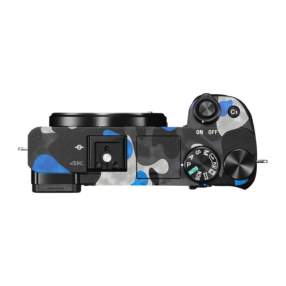 Blue Grey Camo Sony A6500 Camera Skins