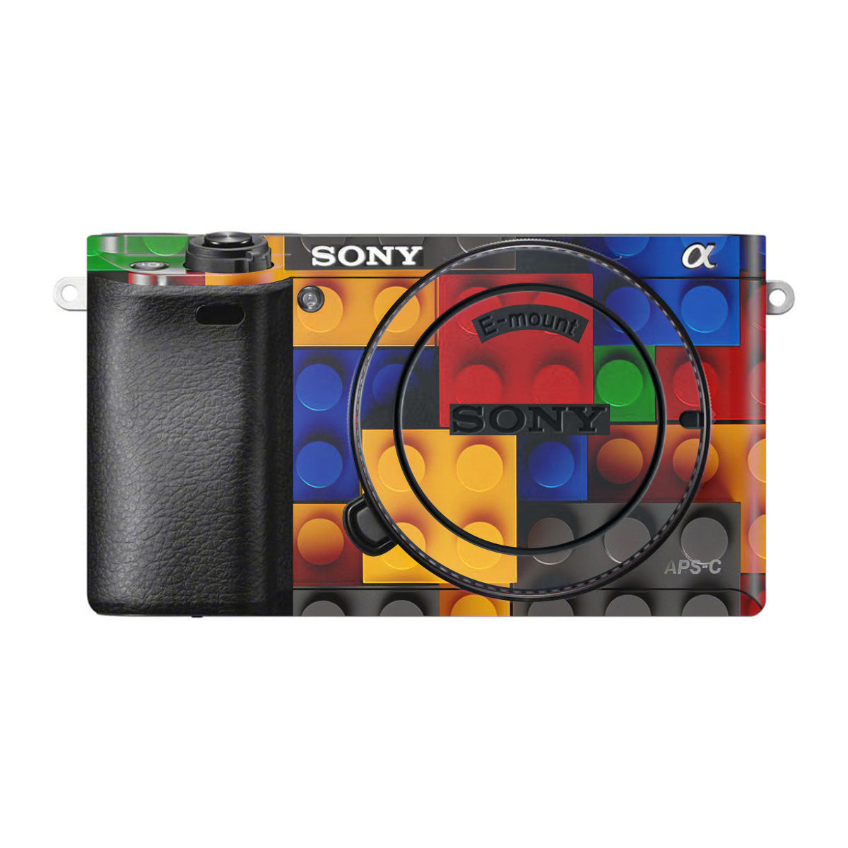 Colorful LEGO Brick Wall Pattern Sony A6500 Camera Skins