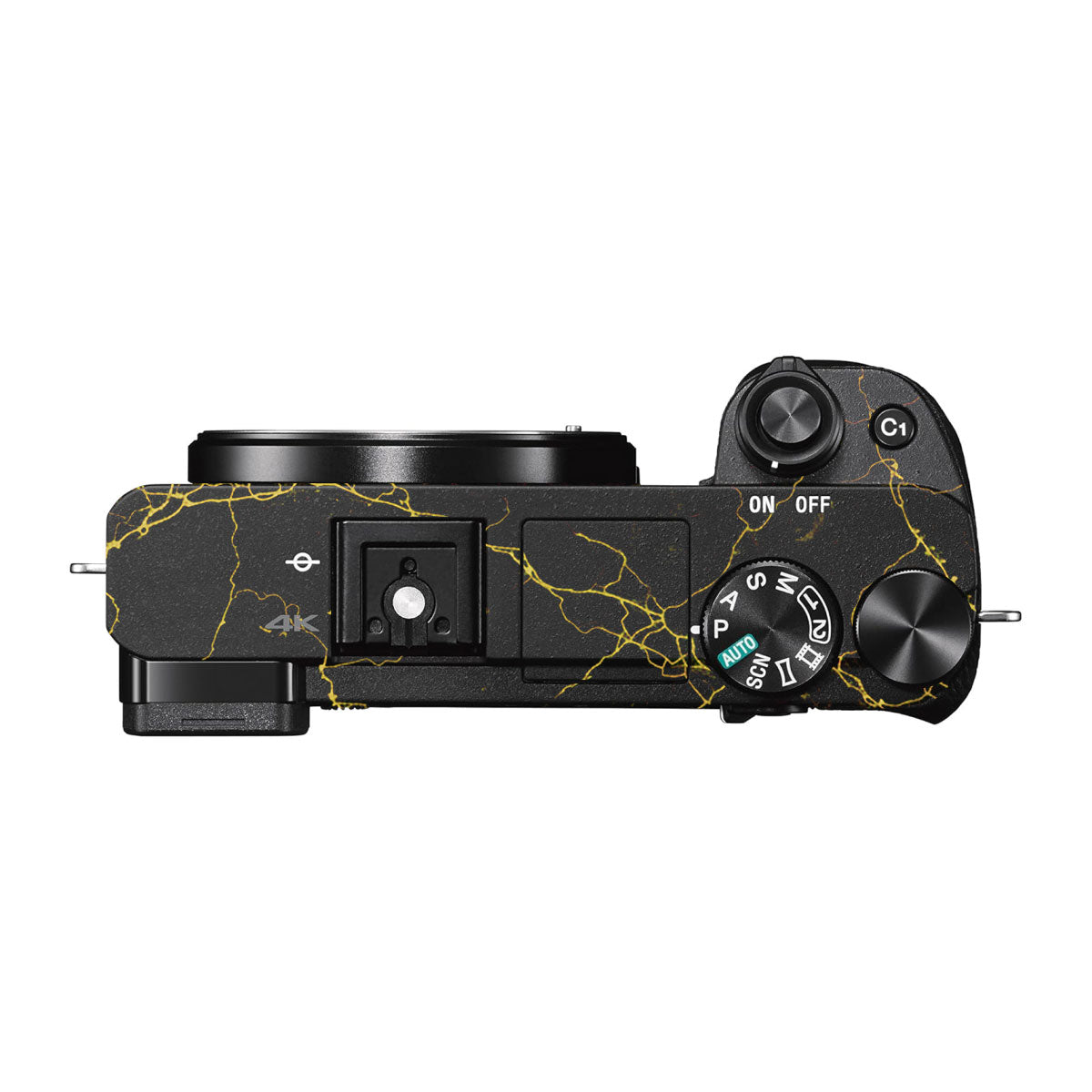 Electric Gold Veins Sony A6500 Camera Skins