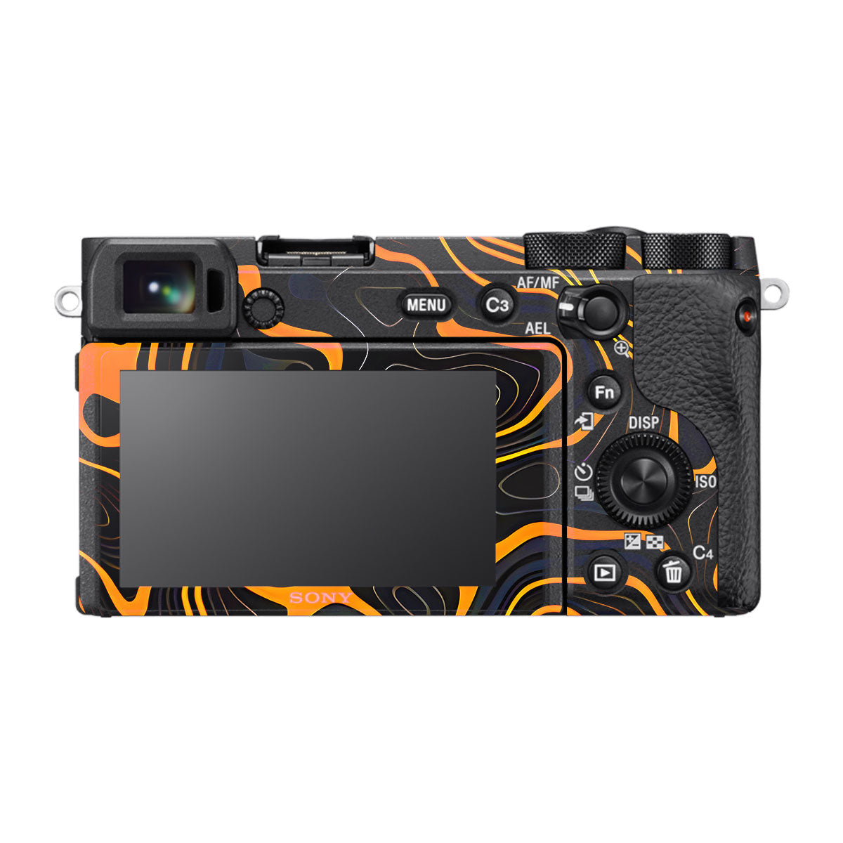 Amber Topographic Waves Sony A6600 Camera Skins