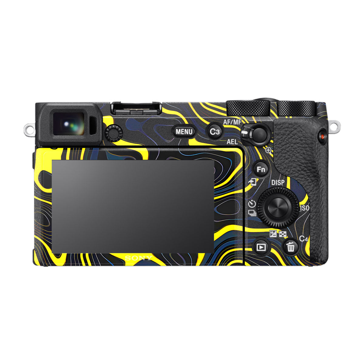 Neon Lava Contours Sony A6600 Camera Skins